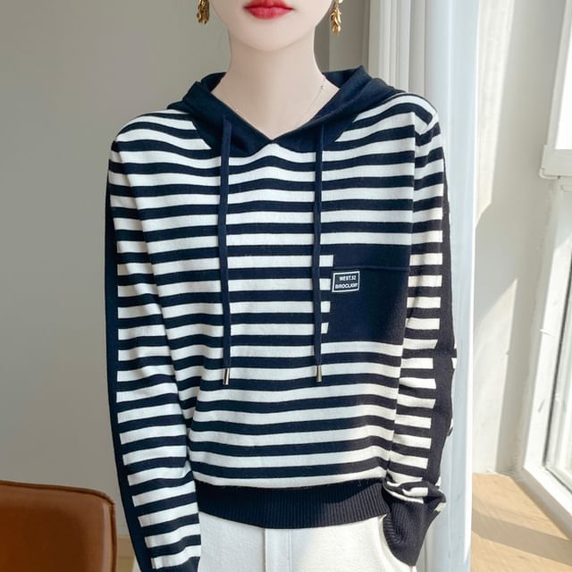 Striped Hood Sweater