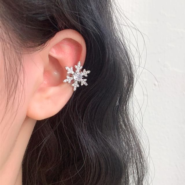 Snowflake Cuff Rhinestone Ear