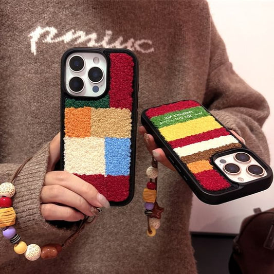 Chenille Strap / Phone Set Case Color Block