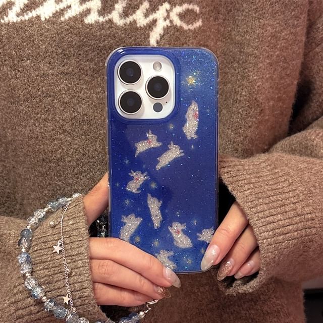 Phone Set Rabbit Strap Case /
