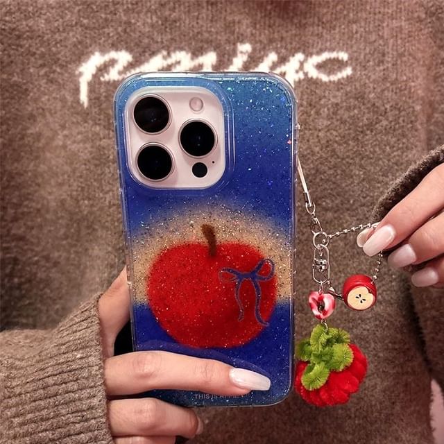 / Apple Set Case Phone Charm