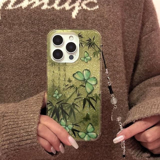 Charm Set Phone Bamboo / Case Butterfly