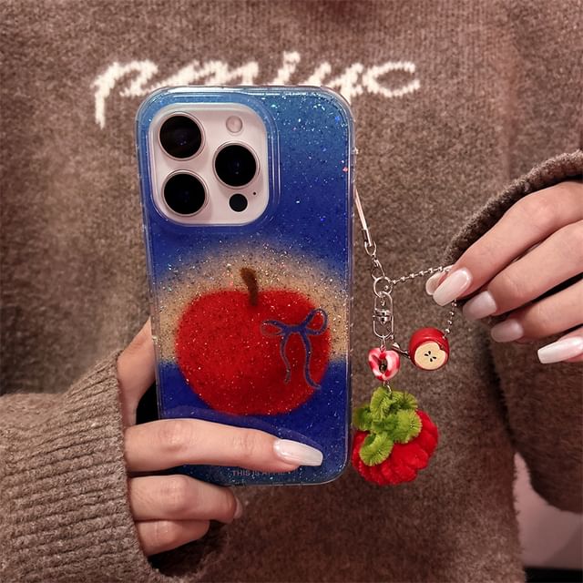 / Apple Set Case Phone Charm