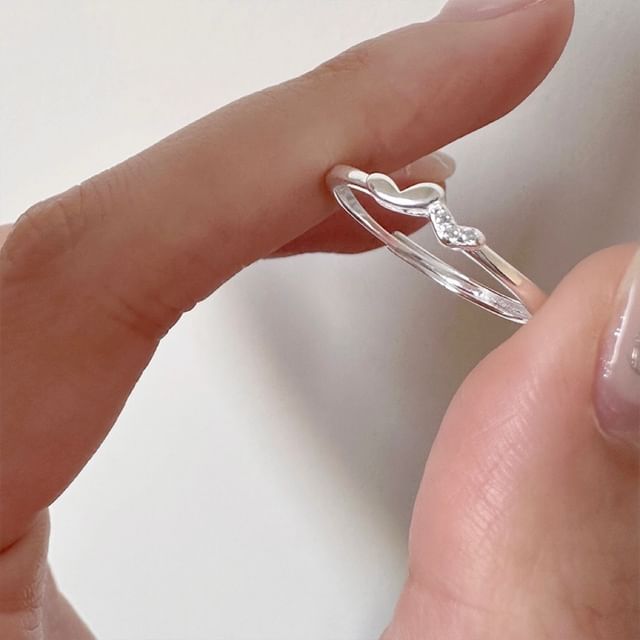 925 Silver Sterling Heart Ring