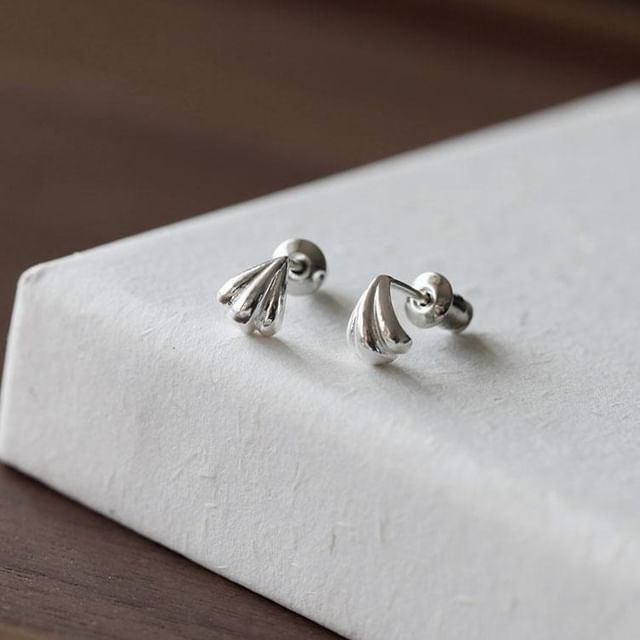 Silver Sterling Stud 925 Earring Shell