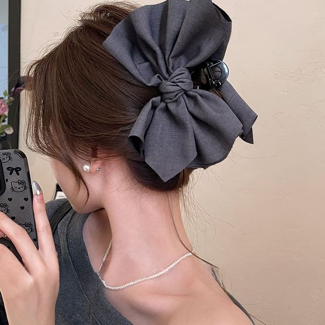 Bow Acrylic Hair Claw
