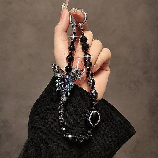 Butterfly Phone Crystal Strap Faux