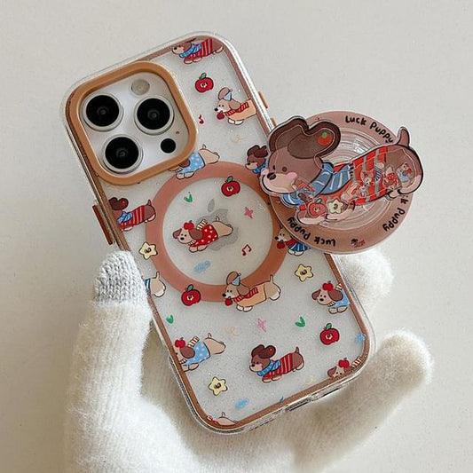 (Compatible MagSafe) with Magnetic Dog Phone Case