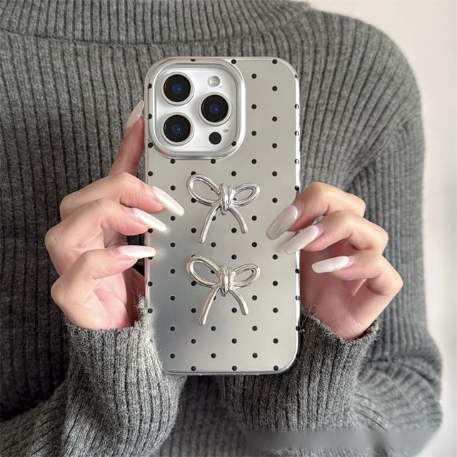 Strap Dot Bow Phone Polka Case / Set