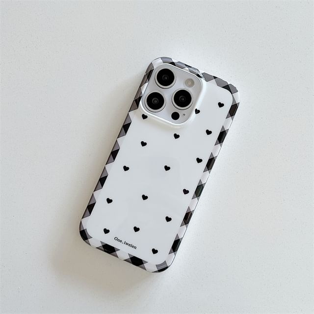 Case / Pearl Faux Phone Set Heart Ring Finger