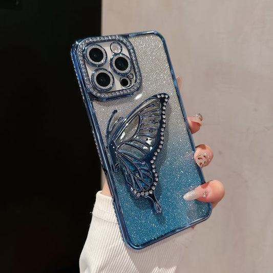 Butterfly Embellished Stand Phone Case