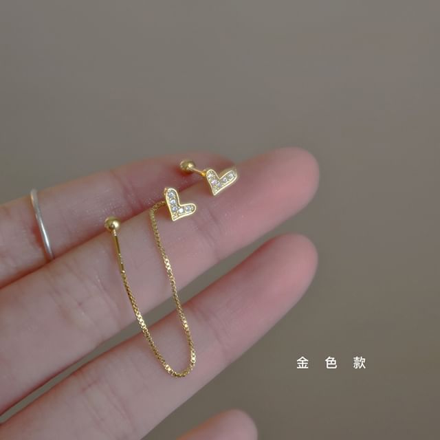 Earring Heart Alloy Dangle