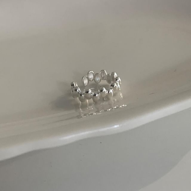 Glossy Sterling 925 Ring Open Silver