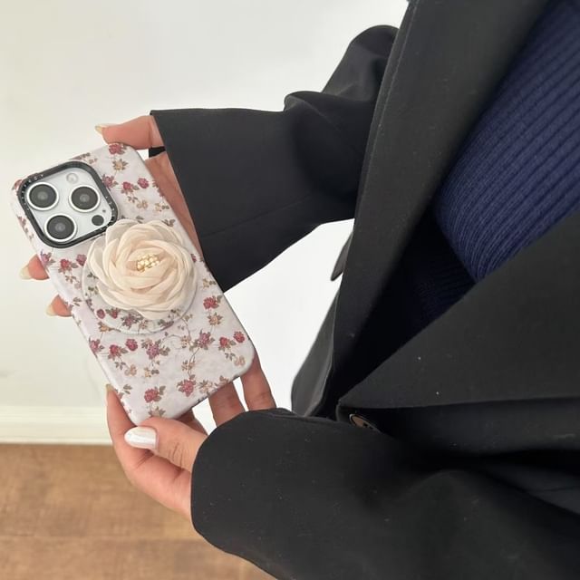 Floral MagSafe) Magnetic Phone (Compatible with Case