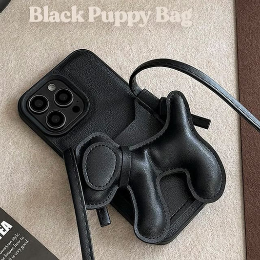 Lanyard Adhesive Set Dog / Decoration with Holder Leather Case Card Phone Faux