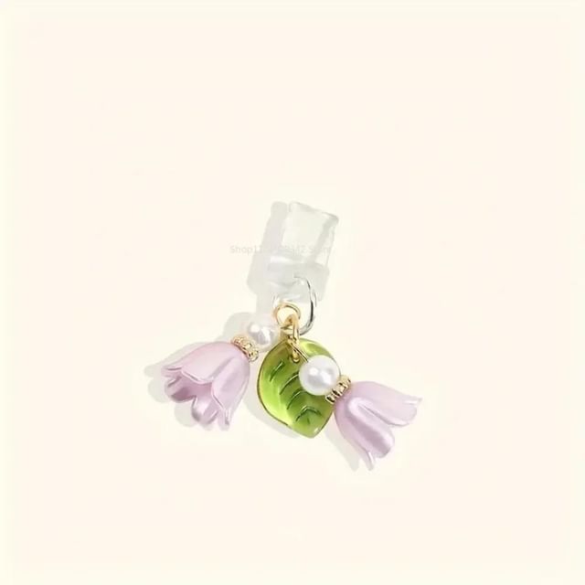 Floral Phone Dust Plug (Various Designs)