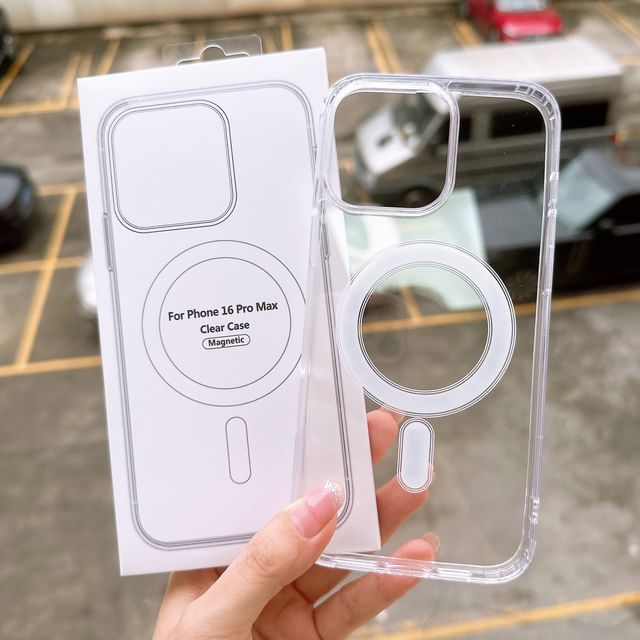 (Compatible Transparent with Case Phone Magnetic MagSafe)