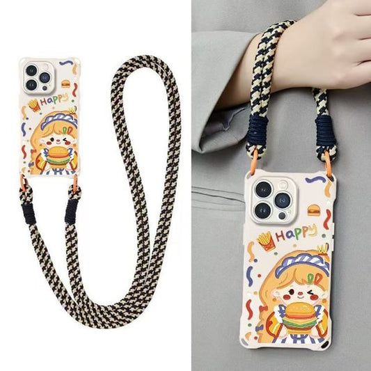 Case Girl Set Phone / Burger Strap Lanyard