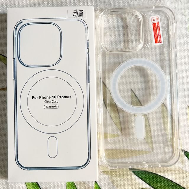 (Compatible Transparent with Case Phone Magnetic MagSafe)