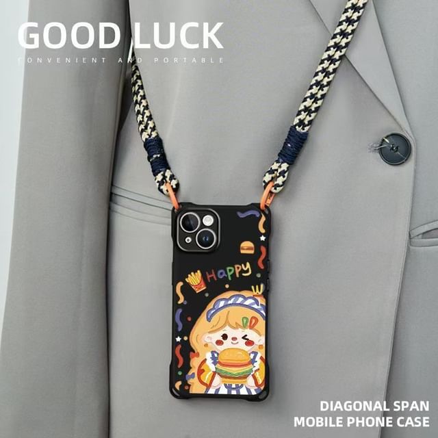 Case Girl Set Phone / Burger Strap Lanyard