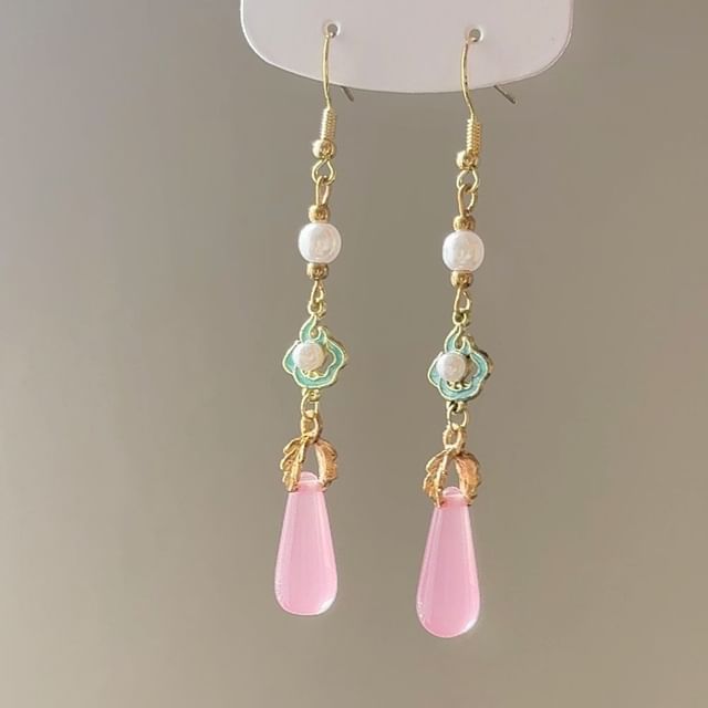 Dangle Pearl Earring Faux
