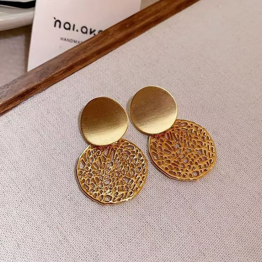 Double Drop Disc Earring