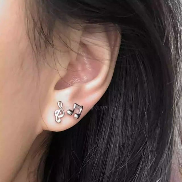 Music Earring Stud Note