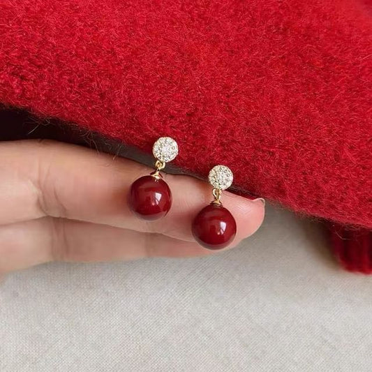 Alloy Earring Rhinestone Drop Bead