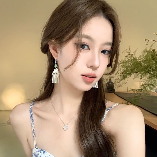 Earring Dangle Alloy Fringed