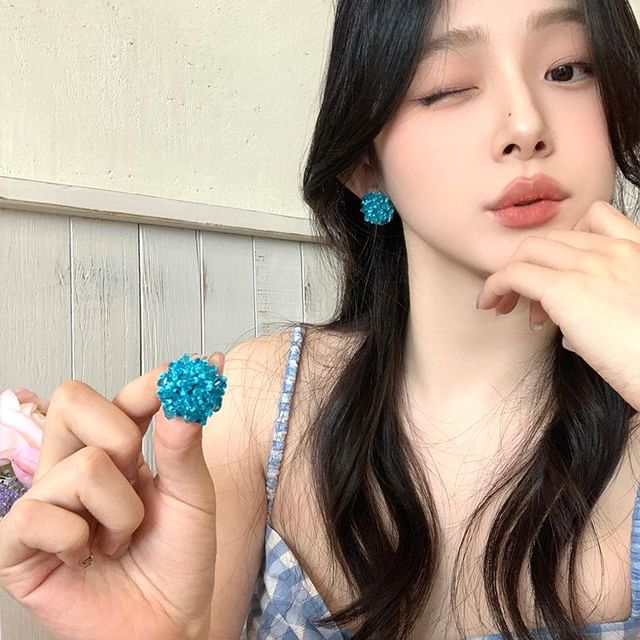 Alloy Earring Stud Rhinestone
