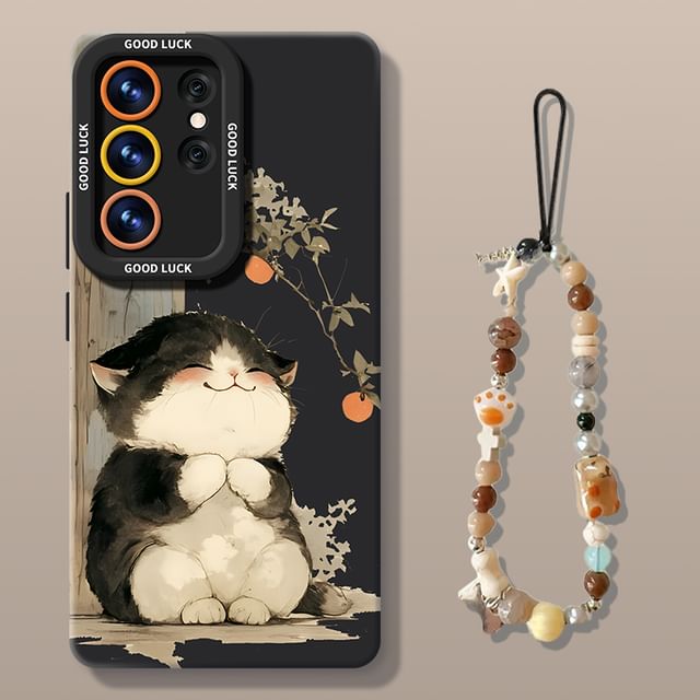 Cat Phone Case with Strap