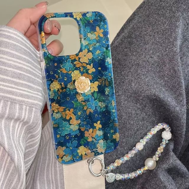 Case / Phone Floral Strap Set