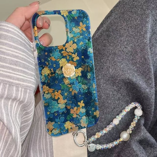 Case / Phone Floral Strap Set