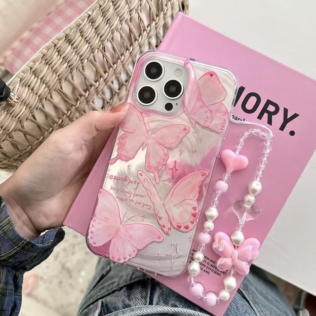 Floral Case Set / Phone Strap