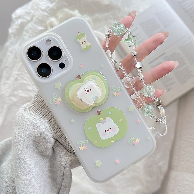 Strap Set Phone / Apple Decoration Case Dog Rotatable Adhesive