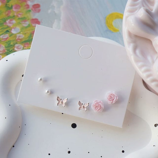 6: Silver of Earring Stud Set Sterling 925