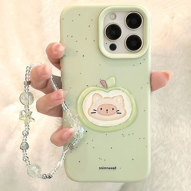 Cat / Set Bead Case Strap Phone Print
