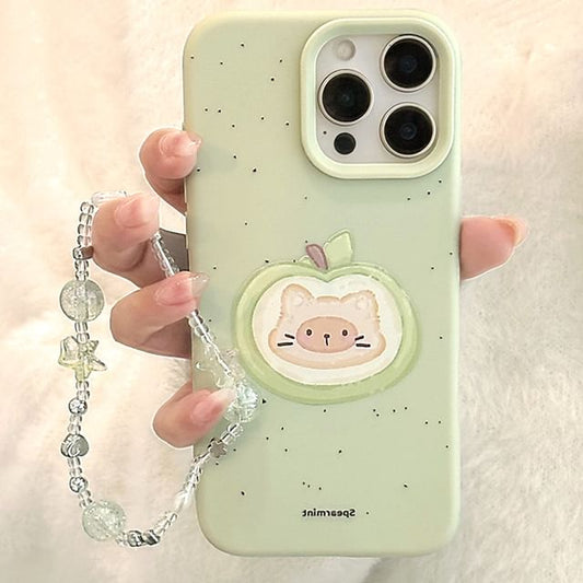 Cat / Set Bead Case Strap Phone Print