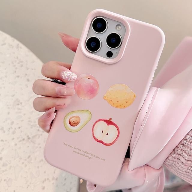 Strap / Print Phone Bead Set Case Fruit