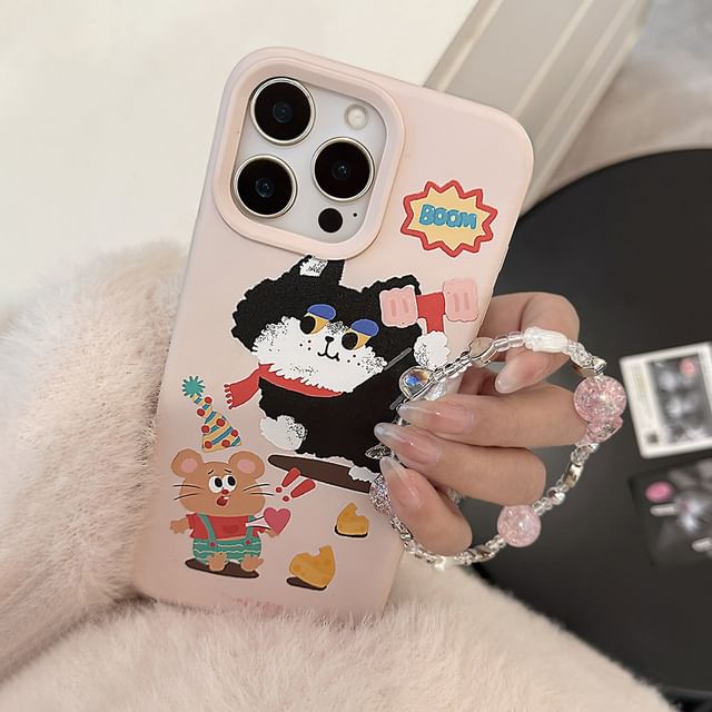 Print Set Bead Case Phone / Cartoon Strap