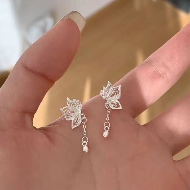 Earring Drop Alloy Butterfly