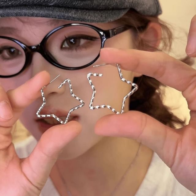 Alloy Star Earring Hoop