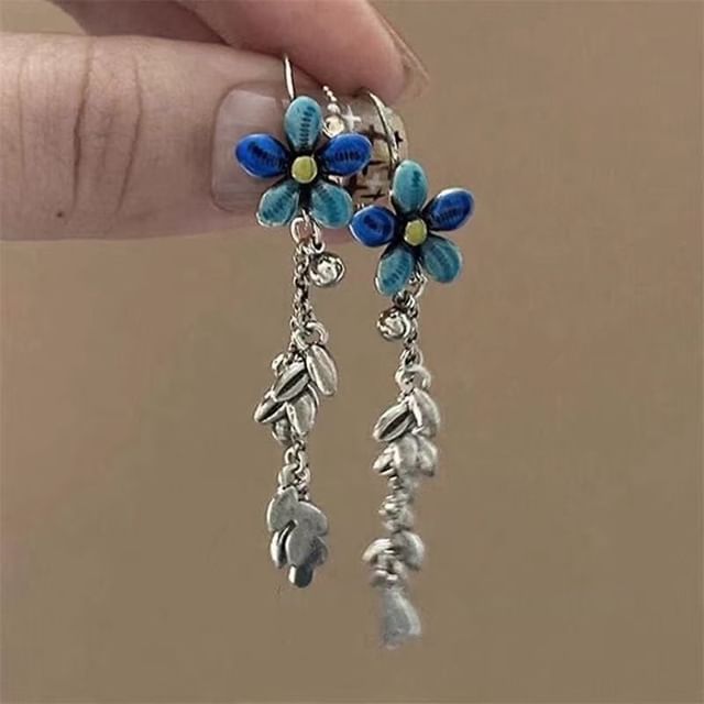 Floral Alloy Earring Dangle