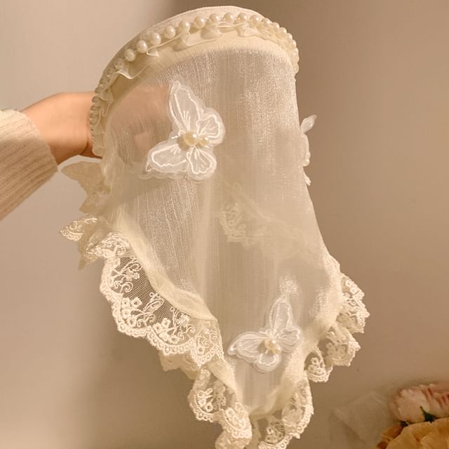 Headband Trim Butterfly Lace Applique