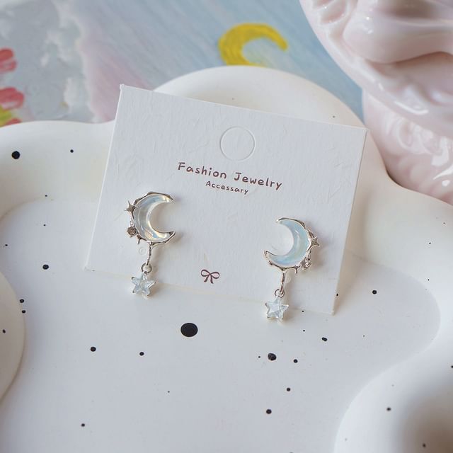 Drop / Crescent Earring Star