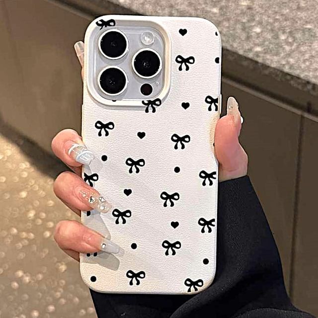 iPhone Bow Print Case