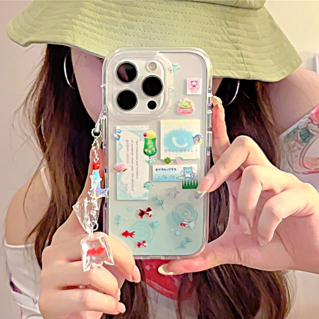 Case Charm Goldfish Set Phone /