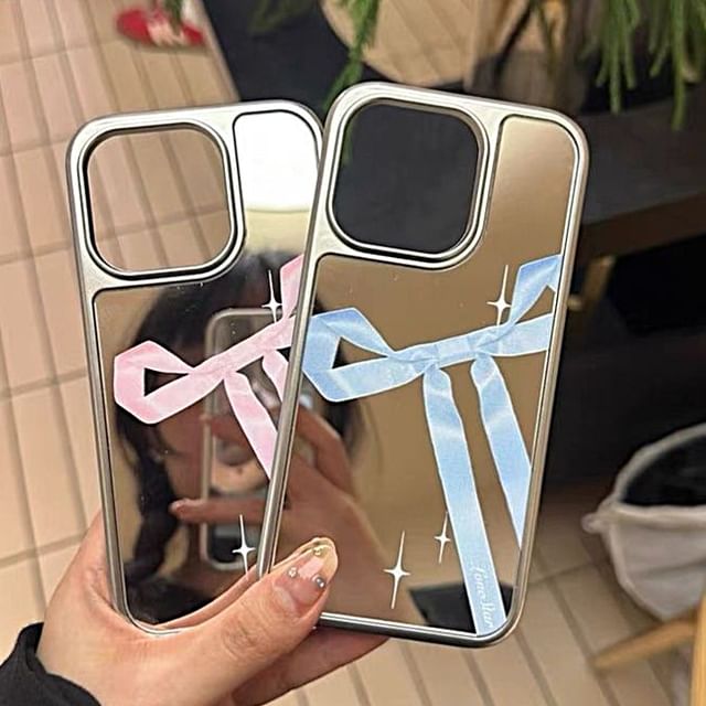 Ribbon Mirror Case Phone Print