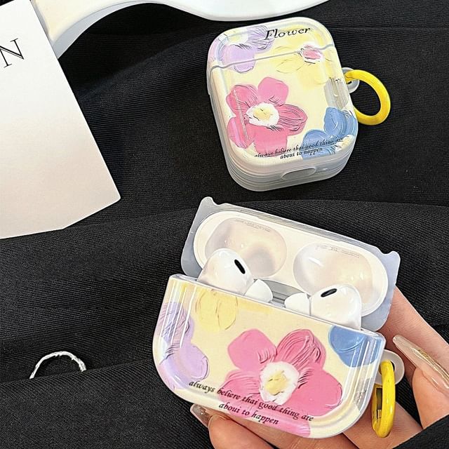 AirPods Floral Pro Print Earphone Skin Case /