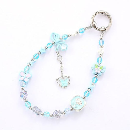 Clover Strap Faux Crystal Phone Bow